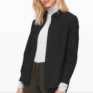 Lululemon Athletica black button down shirt